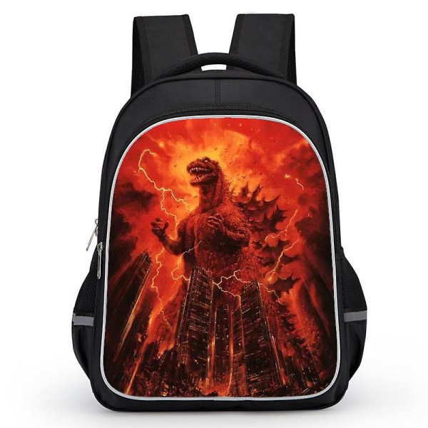 Godzilla Print School Bag Kids Waterproof Backpack #1 -1 16 M