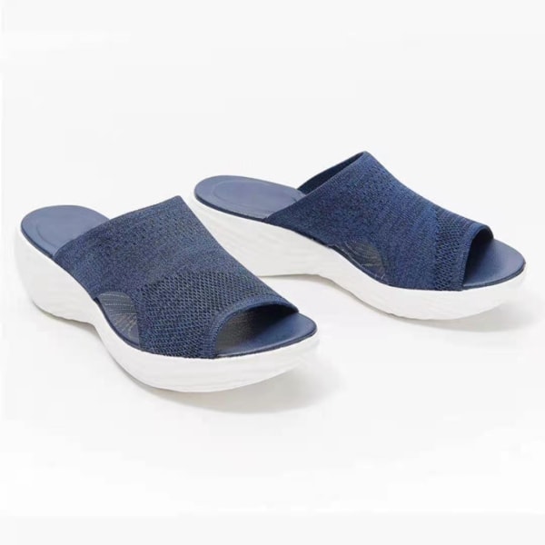 Dametøfler med fladbundet mesh, der ånder. bule 35