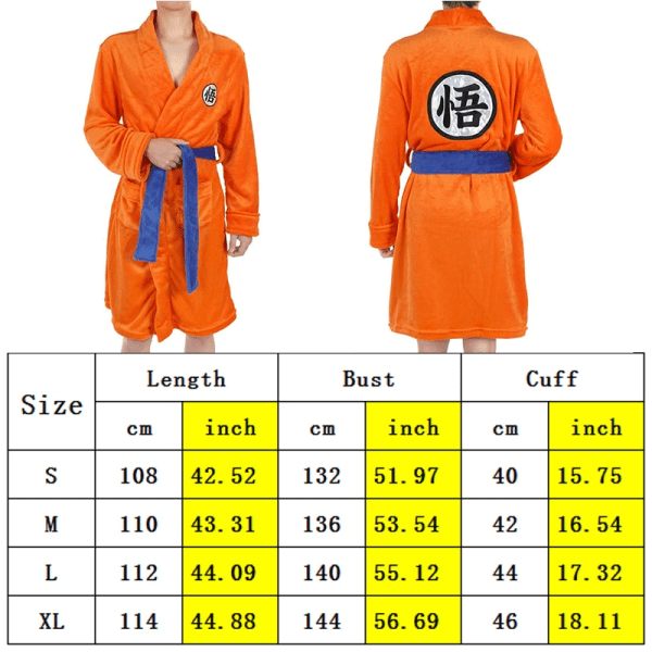 Cosplay morgenkåbe Pyjamas Vinter Hold varmen Blød morgenkåbe -1 orange small