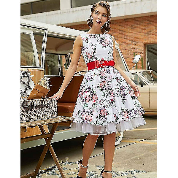 50-luvun Cosplay Rockabilly Alushame Naisten Alushame Tutu H Rose M