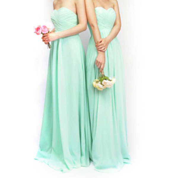 Kvinders Bandage Multi Way Wrap Convertible Maxikjole Brudepige Z mint green S