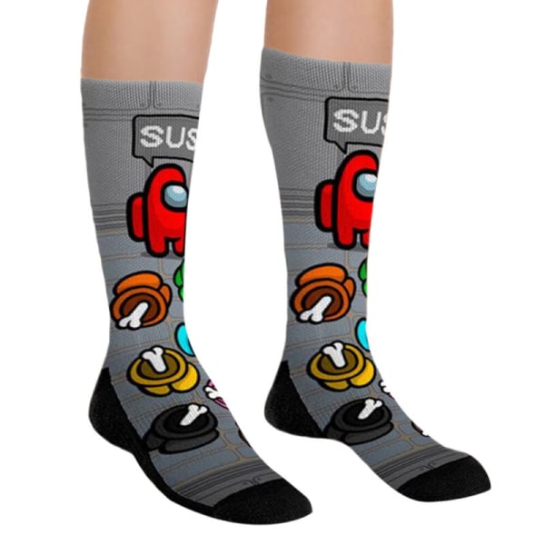Among us Custom Pattern Cosplay Strumpor Herr Dam Julklapp W Grey