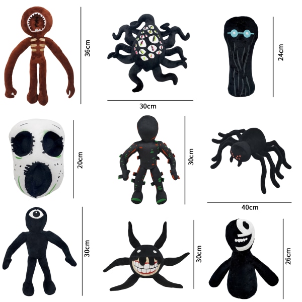 Roblox Rainbow Friends Doors Plysj utstoppet dukkeleketøy til jul W 1 36cm