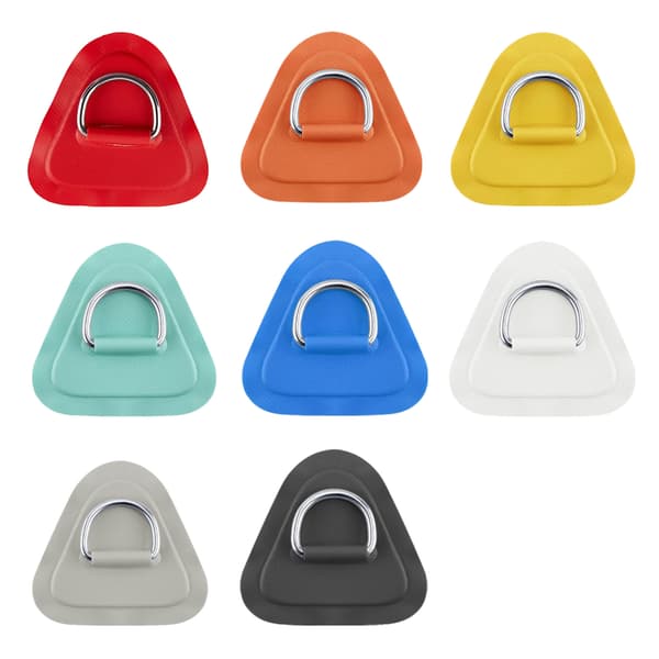 5 stycken Pad/Patch D-ringar för PVC uppblåsbar båt, kanotflotte Rostfri D-Ring Patch Jolle Kajak Surfboard Paddle Board - Blue