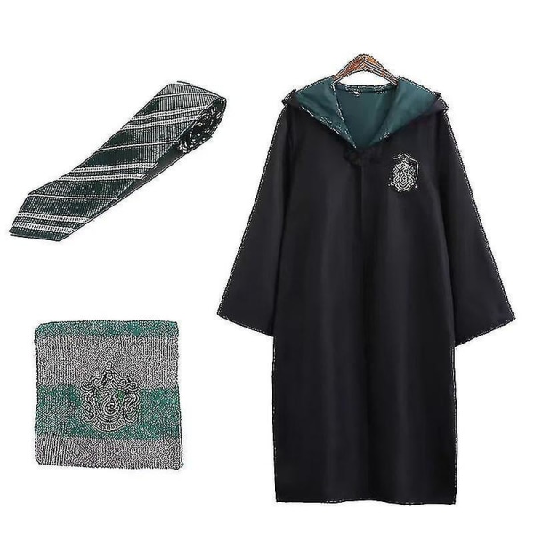 Harry Potter Cosplay -asu Gryffindor Korpinkynsi -viitta Viitta aikuisten lasten mekko V Green 125cm(5-6yesrs)