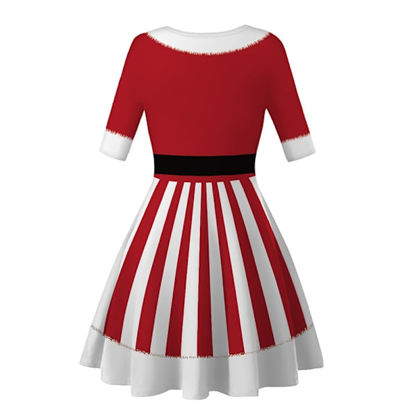 Unik julklänning Dammode randig klänning . stripe