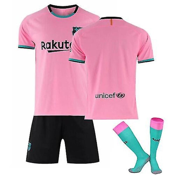 21/22 Hem Barn Fotbollssatser Skjorta Fotbollströja Träningsdräkt Z No Sign (PINK) L