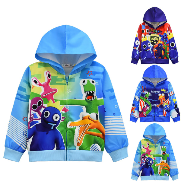 Rainbow Friends Barn Hettegenser Zip Coat Jakke Topper Julegave W A 140cm