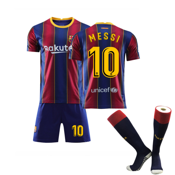 Fodboldsæt Fodboldtrøje Træningssæt 21/22 Messi Barcelona No.10 vY XL