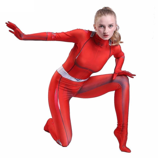 Totally Spies Cosplay-asu lapsille ja aikuisille Zentai Clover Sam Alex Britney Mandy Halloween W Green vY Red Adult L