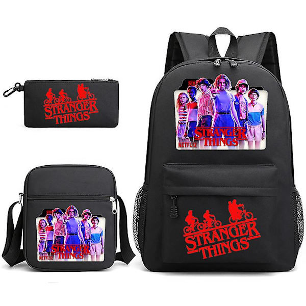 Stranger Things Ryggsäck Skolväska Three Piece-q