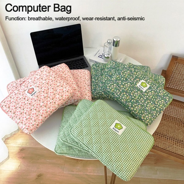 Laptop Sleeve Case Bag Liner Bag 13TUUMA VIHREÄ KUKKA GREEN FLOWER y 13inchGreen Flower