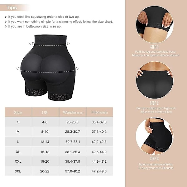 Dame shapewear hip lift shapewear mageplastikk Skin L