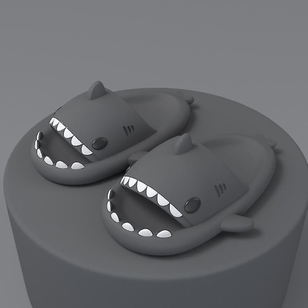 Shark Slippers Suihku Kylpyhuone Tohvelit W Grey 36 37