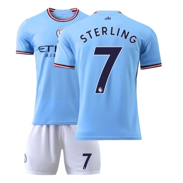 anchester City trøje 22-23 fodboldtrøje voksentrøje nummer STERLING 7 M