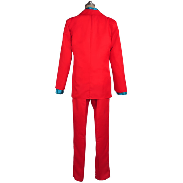 Joker Cosplay -asu Arthur Fleck Joaquin Halloween -juhlapuku W punainen S -1 XL