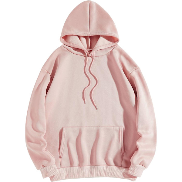 HAUFR naisten kirjekuvioinen pitkähihainen kiristysnyörillinen huppari Z X Light Pink Slogan Small