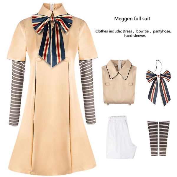 2023 M3gan Cosplay Kostym Fancy Dress Barn Kvinnor M3gan Outfits Halloween Carnival Kostym V 110cm