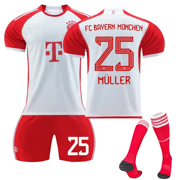 2023-2024 Bayern München Hemma fotbollströja för barn nr 25 Müll 10-11 years