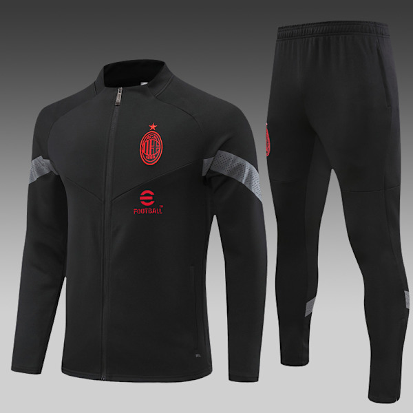 22-23 Uusi kausi AC Musta Aikuinen/Lapsi Takki Jersey Set V . M
