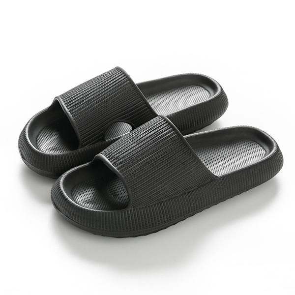 Kvinnor Tjock Platform Cloud Tofflor H black 40-41(260mm)