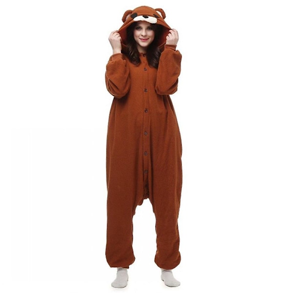 Wotogold eläin cosplay puku kahvikarhu unisex aikuisten pyjamat Like the picture L