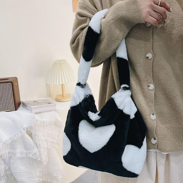 Fluffig axelväska Shoppingväska Z X black