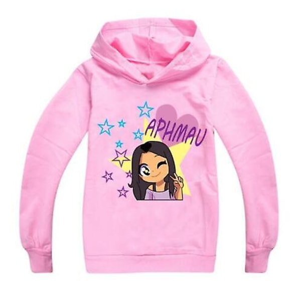 Børn Drenge Piger Aphmau Hoodie Sweatshirt Langærmede Jumper Toppe Pullover 2-14y Z X Pink 130CM 6-7Y