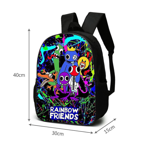 Rainbow Friends Rygsæk Stor Kapacitet Rygsæk Skoletasker til børn Boy Girl wz A