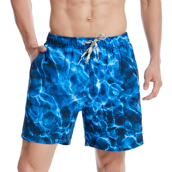 Strandshorts för män Snabbtorkande badbyxor som andas . l