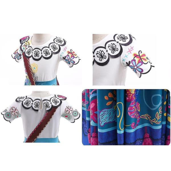Fargerikt Encanto Mirabel maskeradedrakt. multicolor 152
