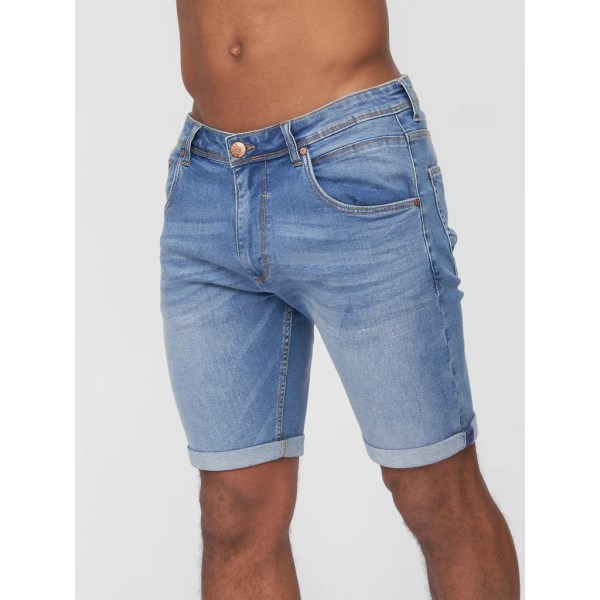 Duck and Cover Herr Musstone Denim Shorts Z X Light Wash 32R