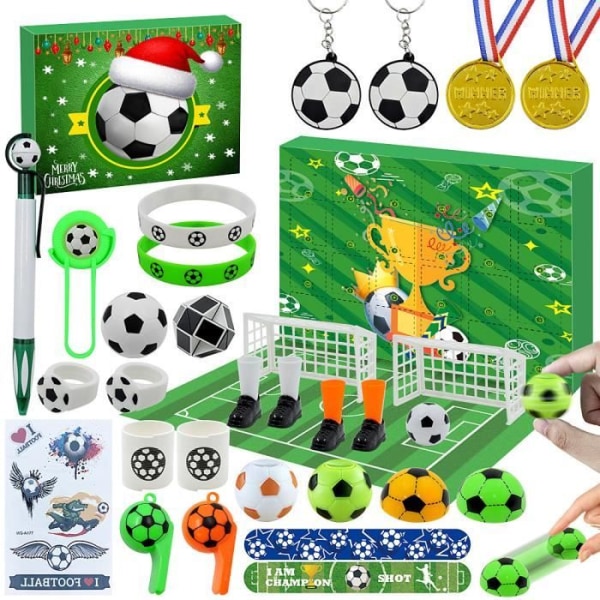 Adventskalender 2023 for fodbold til drenge piger World Soccer Gaver Legetøj til børn - Fodbold julegaver til fodboldfans