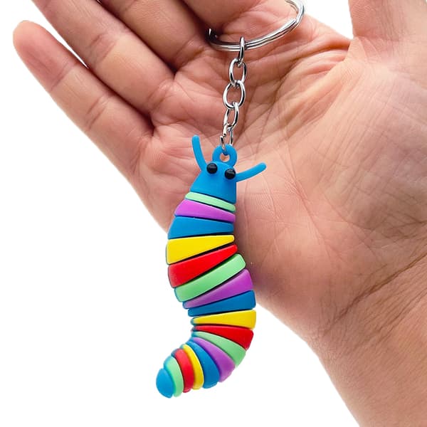 Mini fingerleksaker Snigel Snigel Caterpillar Nyckelring Barn Vuxen St W Red