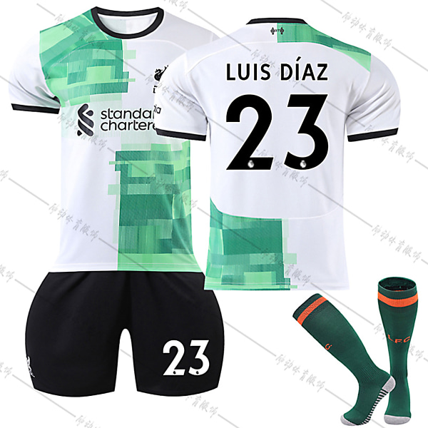 Liverpool F.C. 23- Bortalag Jersey LUIS DIAZ Nr 23 Fotbollströja kit W 24