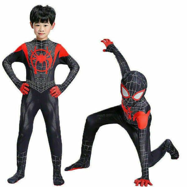 Spiderman Cosplay kostyme for barn Into the spider verse 3-4 Years