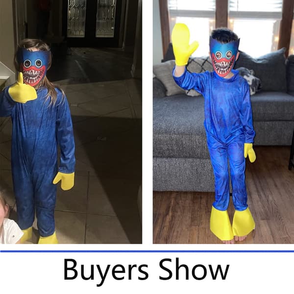 Barn Cartoon Game Cosplay Party kostym blue M