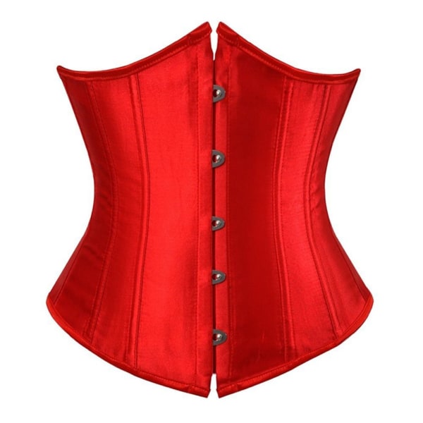 Underbust Korsett Corselete Undertøy RØD y red XXXL