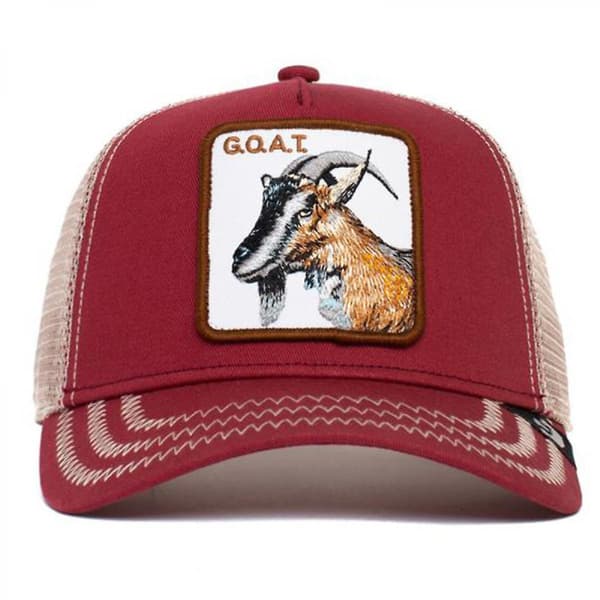 Unisex Mesh Trucker Hat Square Patch Baseball Cap för Dam Herr-klassisk justerbar vanlig hatt (lejon Khaki)