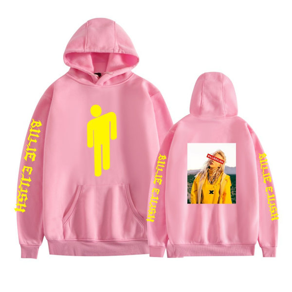 Billie Eilish Genser Unisex Pullover Estetisk Hoodie Rosa A2 Pink A L