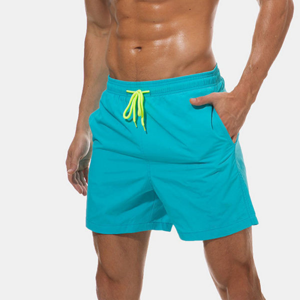 Badetøy for menn Quick Dry strandshorts med lommer. Sky Blue