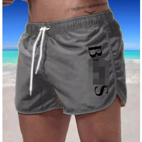 Boss Casual Fashion strandshorts for menn badeshorts. Grey 1 XXXL