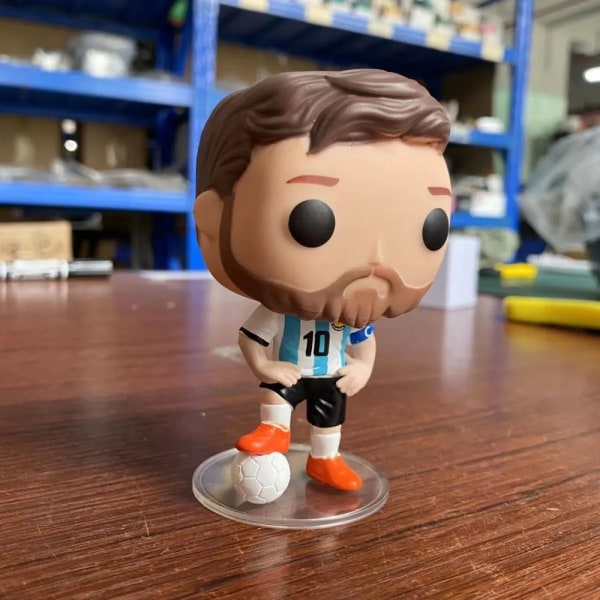 Funko Pop fodboldstjerner Lionel Messi # Dekoration Ornament Action Figur Collection Model Legetøj til børn Fødselsdag Legetøj Gave HZR 10