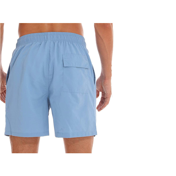 Miesten uimahousut Quick Dry -rantashortsit taskuilla. Light Sky Blue
