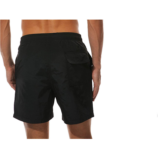 Miesten uimahousut Quick Dry -rantashortsit taskuilla. Black