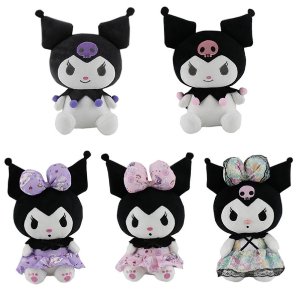 Cute My Melody Cartoon Kuromi Plysjleker y Classic Grey