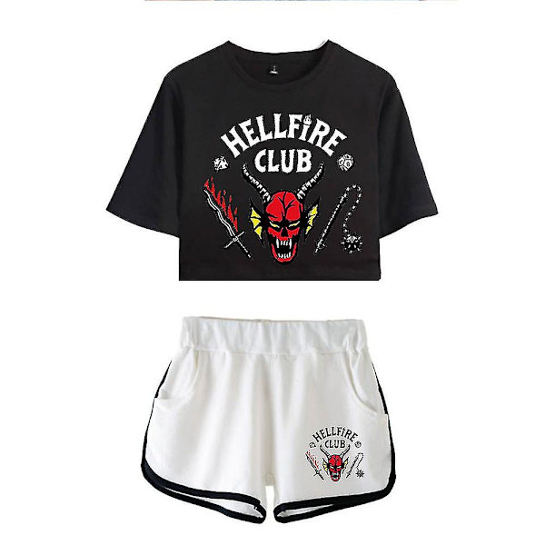 Stranger Things Sæson 4 Hellfire Club Top Shorts -