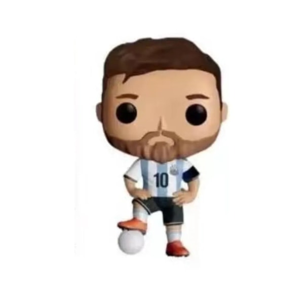 Funko Pop fodboldstjerner Lionel Messi # Dekoration Ornament Action Figur Collection Model Legetøj til børn Fødselsdag Legetøj Gave HZR 10