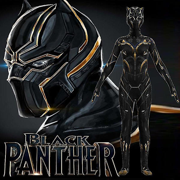 Black Panther 2 Kvinde Jumpsuit Halloween kostume, Cosplay yz 140cm