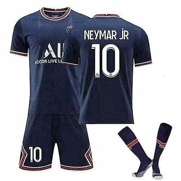 21/22 Hem Barn Fotbollssatser Skjorta Fotbollströja Träningsdräkt Z 21-22 PSG Home Kit Neymar 10 M